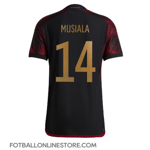 Billige Tyskland Jamal Musiala #14 Bortetrøye VM 2022 Kortermet
